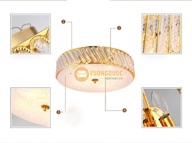 Đèn ốp trần phòng khách CM252-8